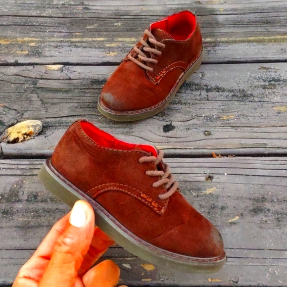 Cole Haan/Nike  Toddler Lil Shane Cognac Suede Oxfords (Nike Air Sole) - Picture 16 of 16